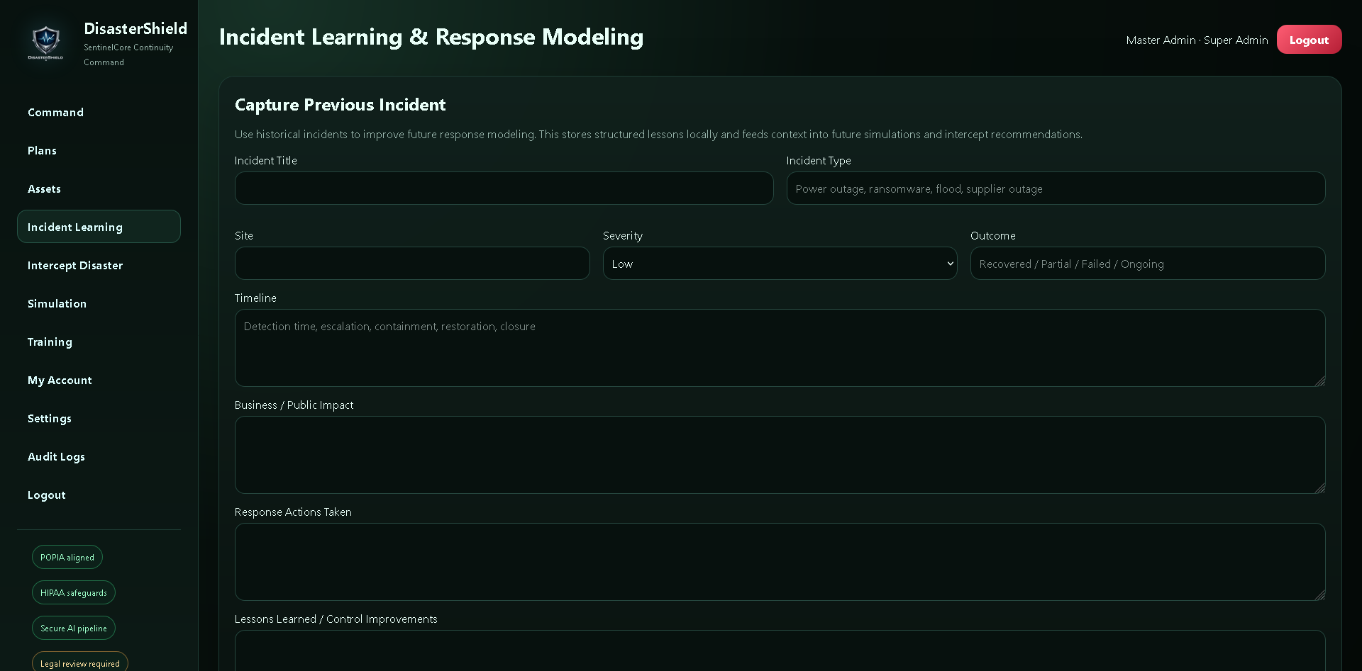 SentinelCoreHQ DisasterShield screenshot 2