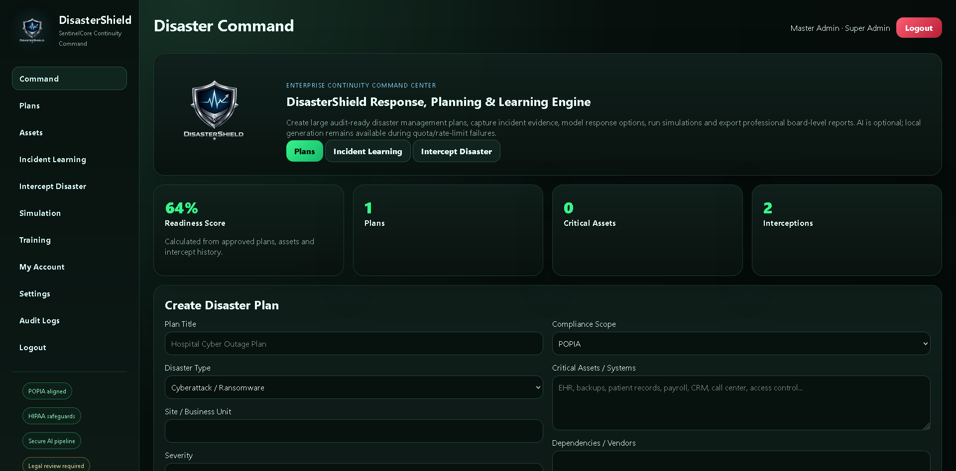 SentinelCoreHQ DisasterShield screenshot 3